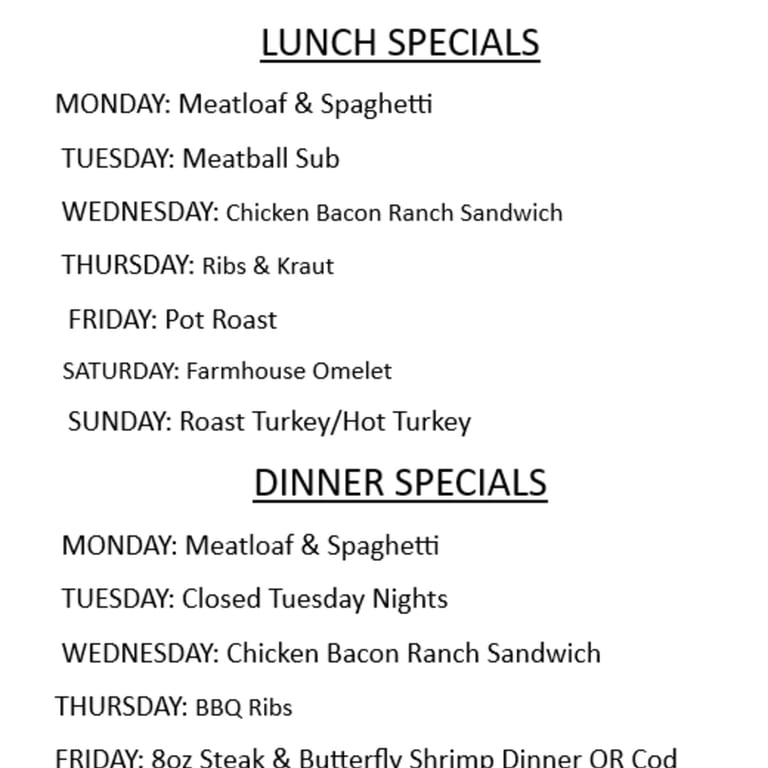 Specials this week!